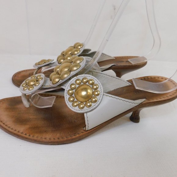 Miu Miu Sandals Made In Italy Size 36.5 - Picture 7 of 13